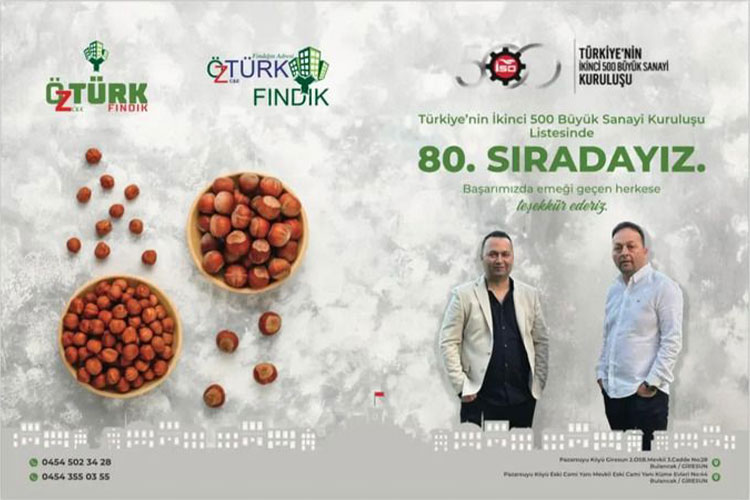  Giresunlu Öztürk Fındık ve Gaffaro ikinci 500 de!